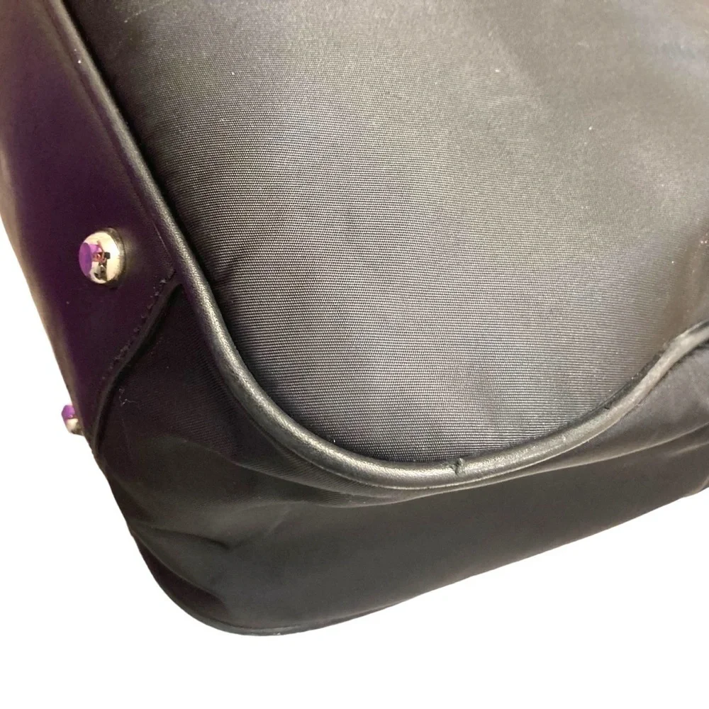 Tumi black nylon and leather laptop tote bag
